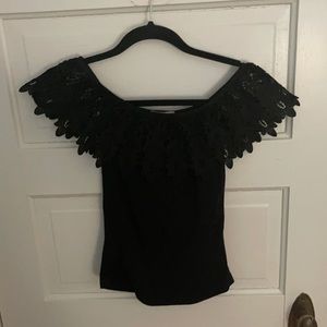 Black  on or off shoulder top